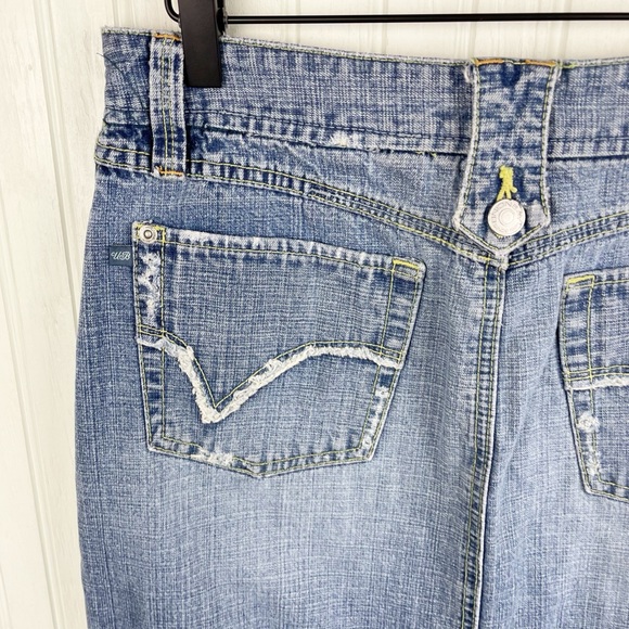 Vintage 2000s Y2K Unionbay Front Slit Long Denim Jean Maxi Skirt Women's Size 9 - Picture 9 of 9